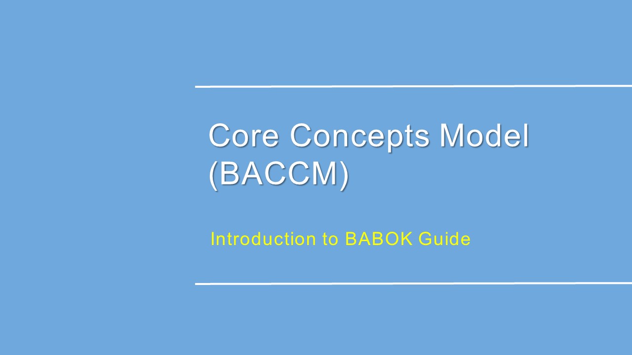 Business analysis core concepts model baccm techcanvass