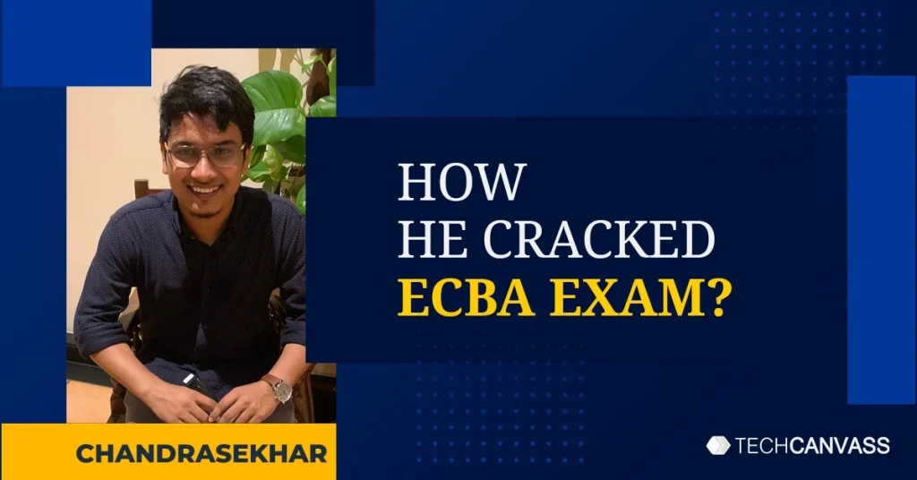 ECBA Certifcation Journey Chandrashekhar