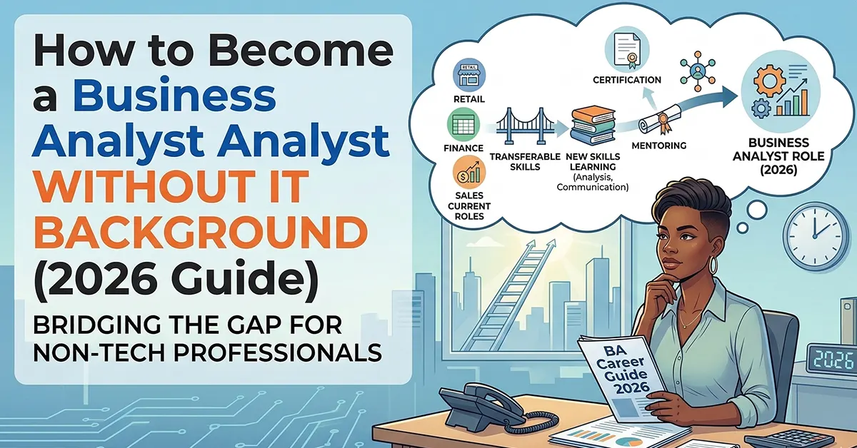 how to become a business analyst without IT background