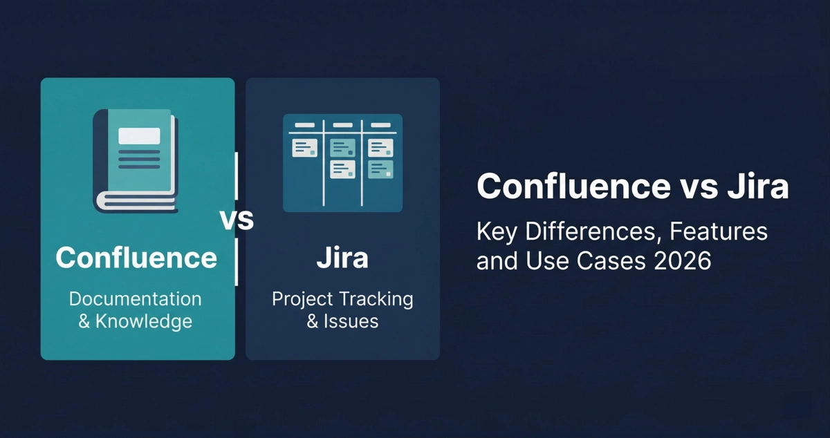 Confluence vs Jira comparison guide 2026 — key differences between Atlassian's documentation tool and project management tool