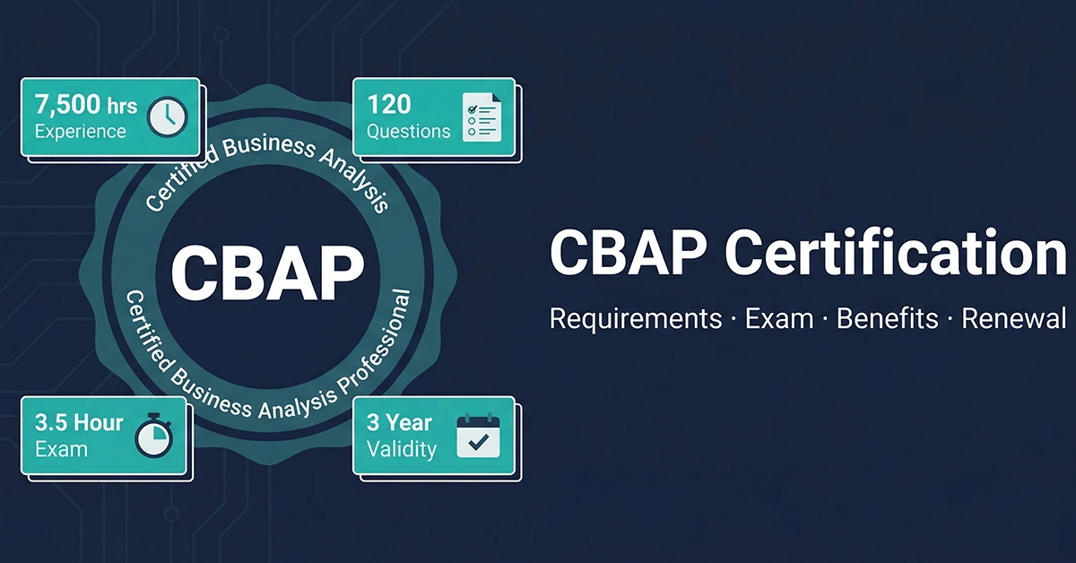 CBAP certification guide 2026 — eligibility requirements, exam structure, career benefits and renewal explained