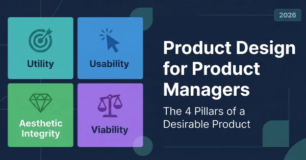 Product design for product managers — the 4 pillars of a desirable product: Utility, Usability, Aesthetic Integrity, and Viability