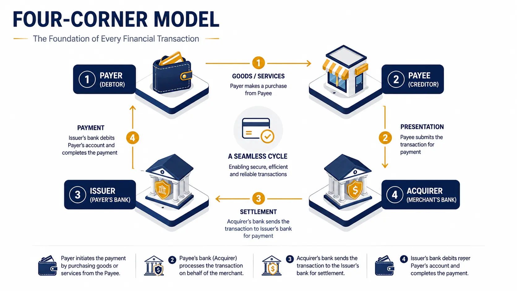 The Four-Corner Model of Payments
