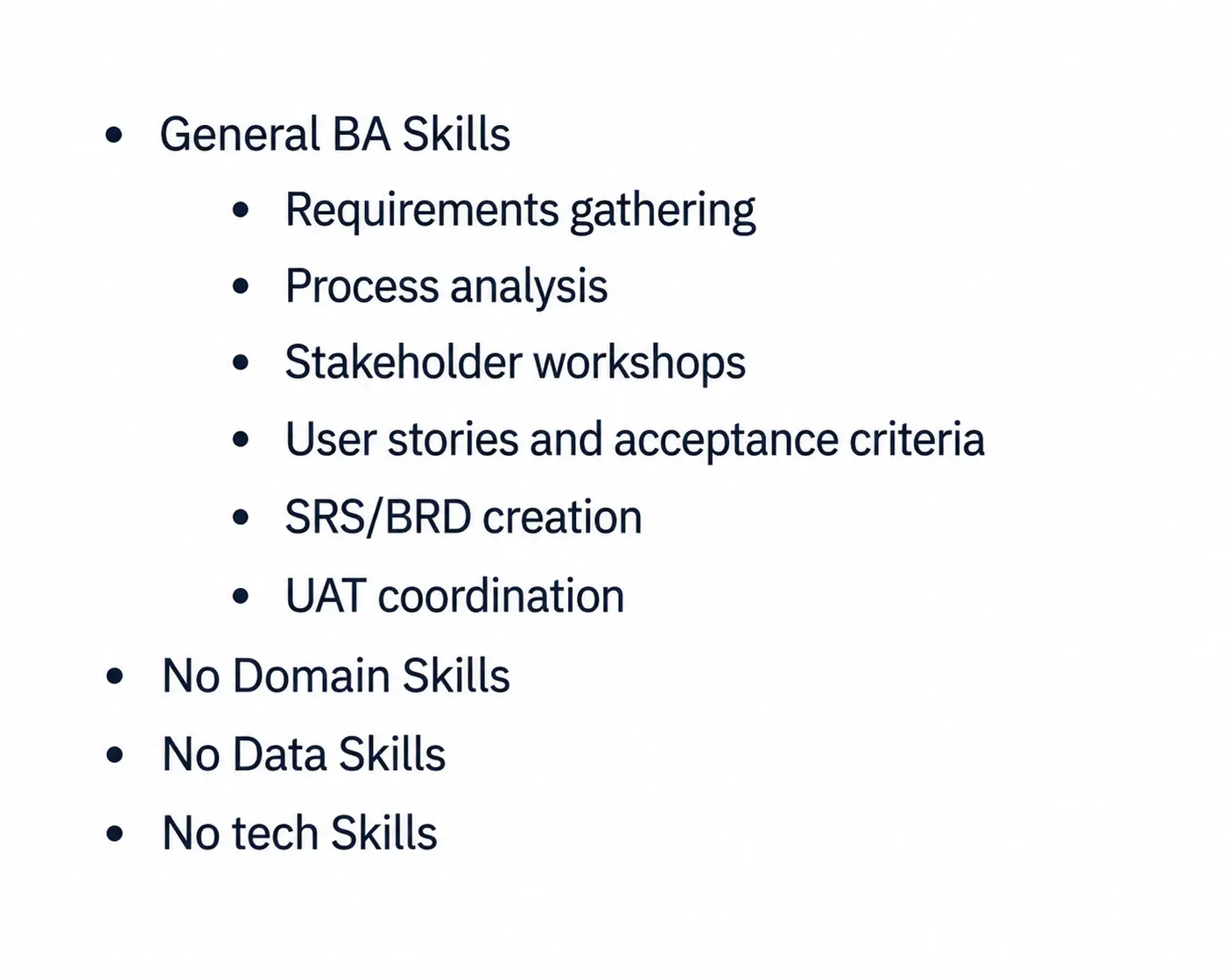 Example of a functional Business Analyst job description.